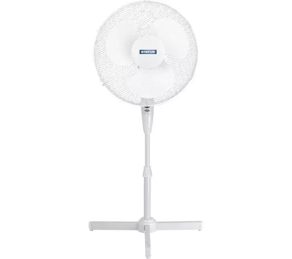 Status Stand Fan 3 Speed 16in White S16STANDFAN1PKB